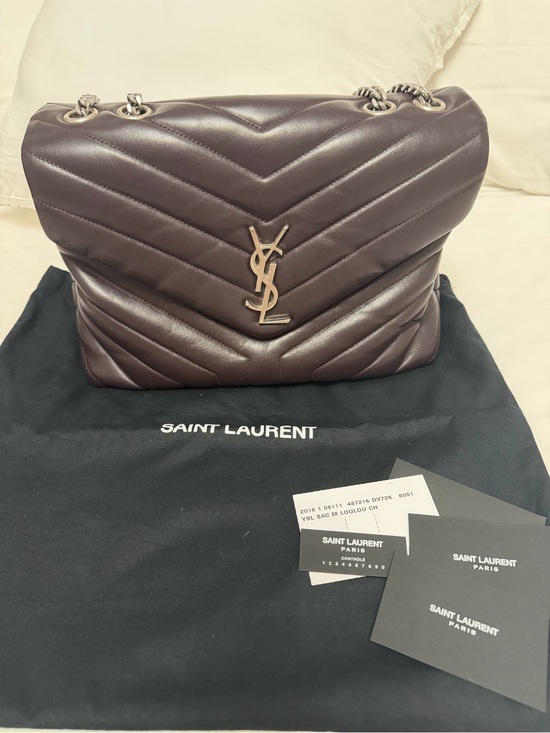 Saint Laurent Handbags - Saint Laurent Black Tulip Loulou Medium Bag: Rare